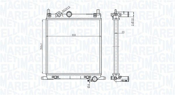 MAGNETI MARELLI Radiaator, mootorijahutus Artikli number: 350213167500 soodsalt