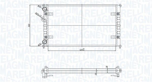MAGNETI MARELLI Radiaator, mootorijahutus Artikli number: 350213167700 soodsalt