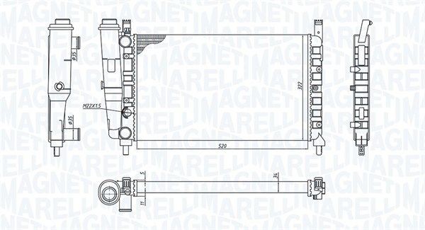MAGNETI MARELLI Engine radiator Article number: 350213172400 cheaply