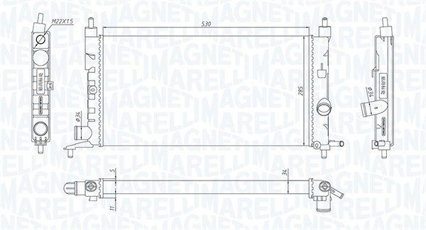 MAGNETI MARELLI Engine radiator Article number: 350213190400 cheaply