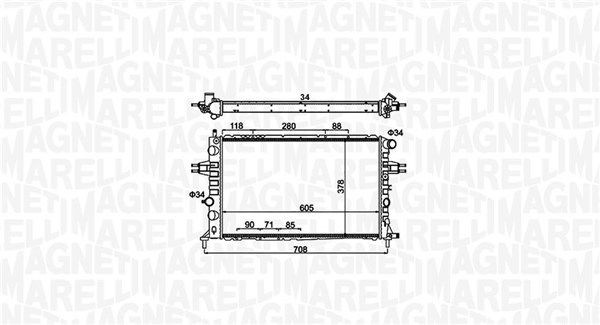MAGNETI MARELLI Engine radiator Article number: 350213192300 cheaply