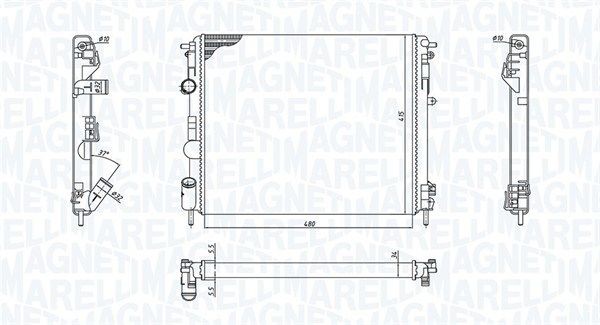 MAGNETI MARELLI Radiatore motore Numero articolo: 350213192600 poco costoso