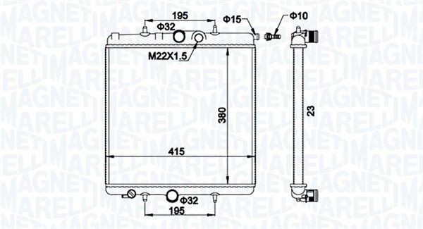 MAGNETI MARELLI Engine radiator Article number: 350213194100 cheaply