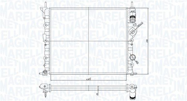 MAGNETI MARELLI Radiaator, mootorijahutus Artikli number: 350213194700 soodsalt