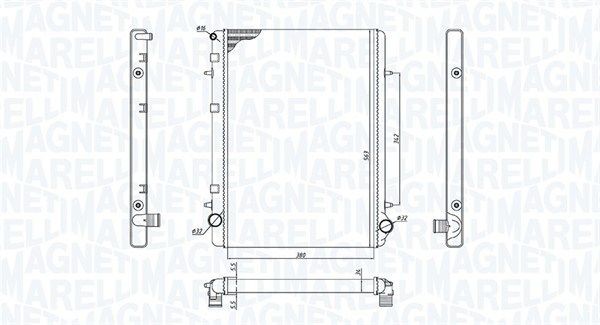 MAGNETI MARELLI Radiaator, mootorijahutus Artikli number: 350213195900 soodsalt