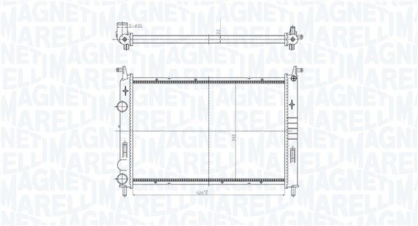 MAGNETI MARELLI Engine radiator Article number: 350213196400 cheaply