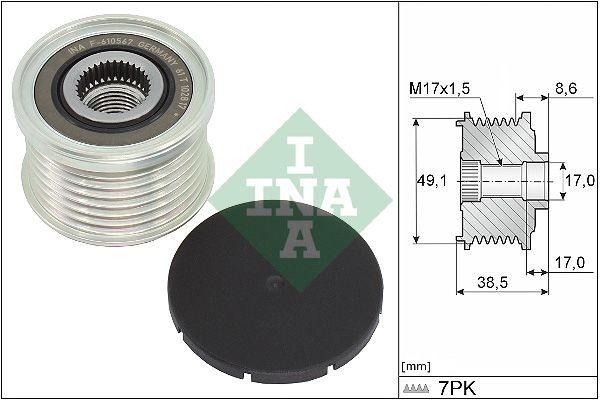 INA Alternator Freewheel Clutch Article number: 535 0344 10 cheaply