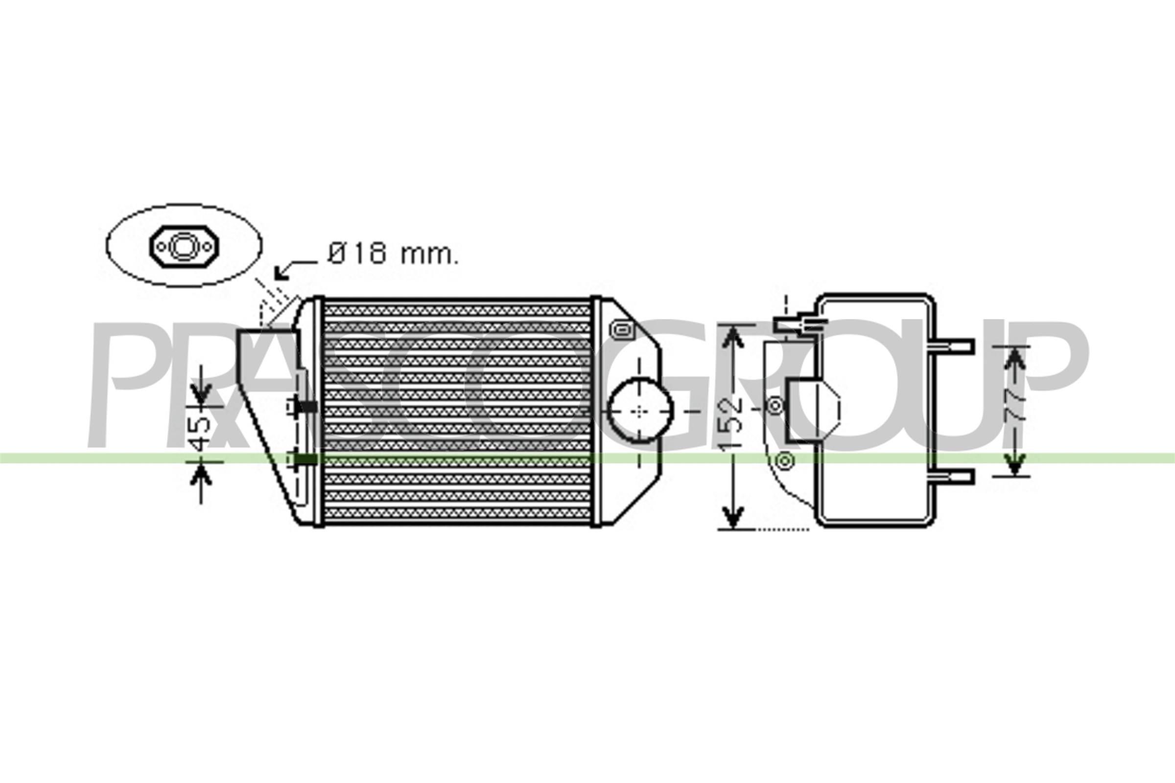 PRASCO Intercooler Article number: AD017N002 cheaply