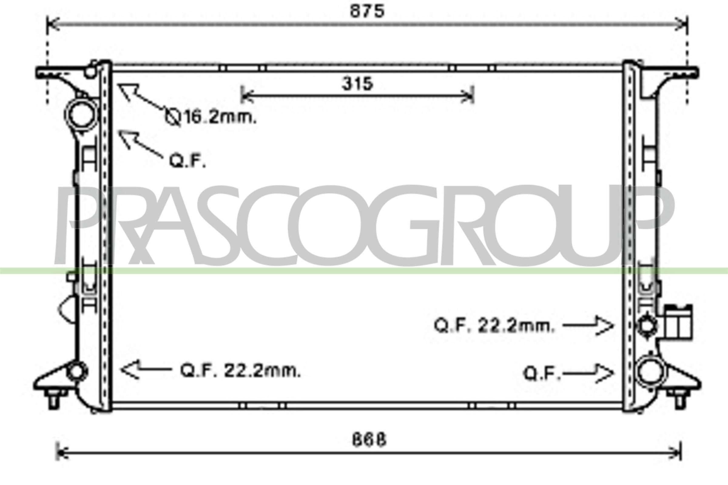 PRASCO Engine radiator Article number: AD064R002 cheaply