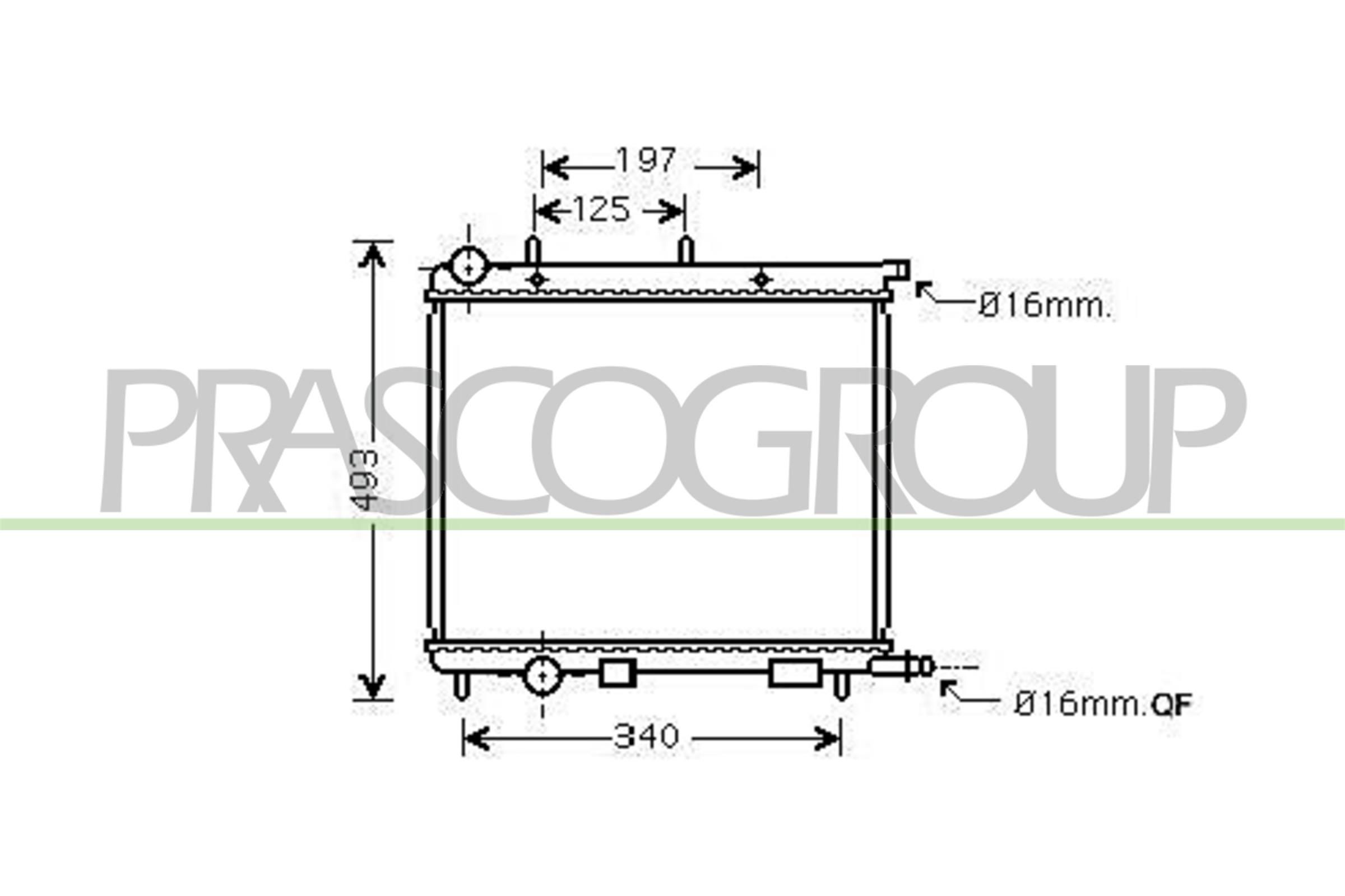 PRASCO Radiaator, mootorijahutus Artikli number: CI304R001 soodsalt