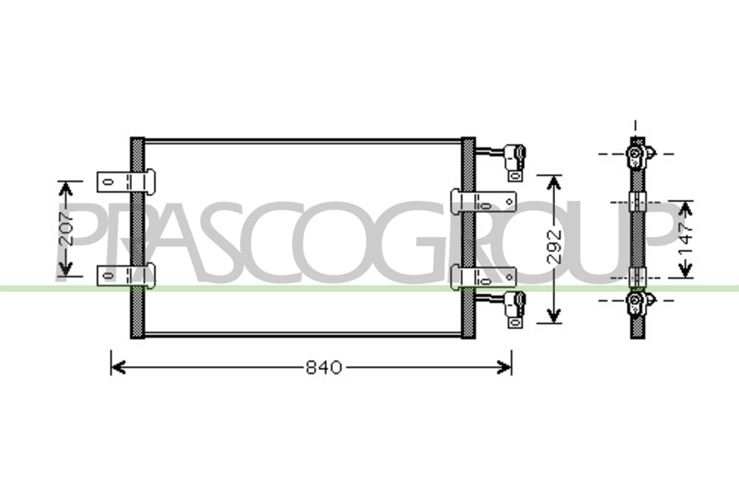 PRASCO Air conditioning condenser Article number: DS950C005 cheaply