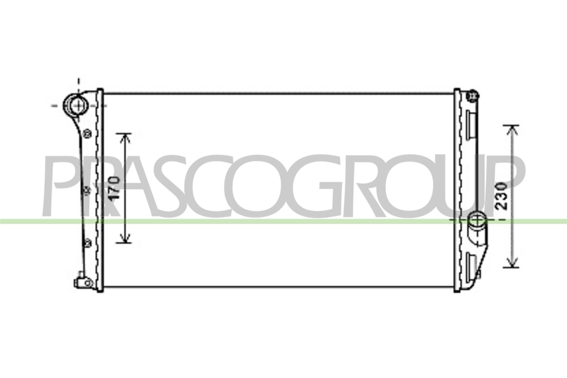PRASCO Engine radiator Article number: FT350R006 cheaply