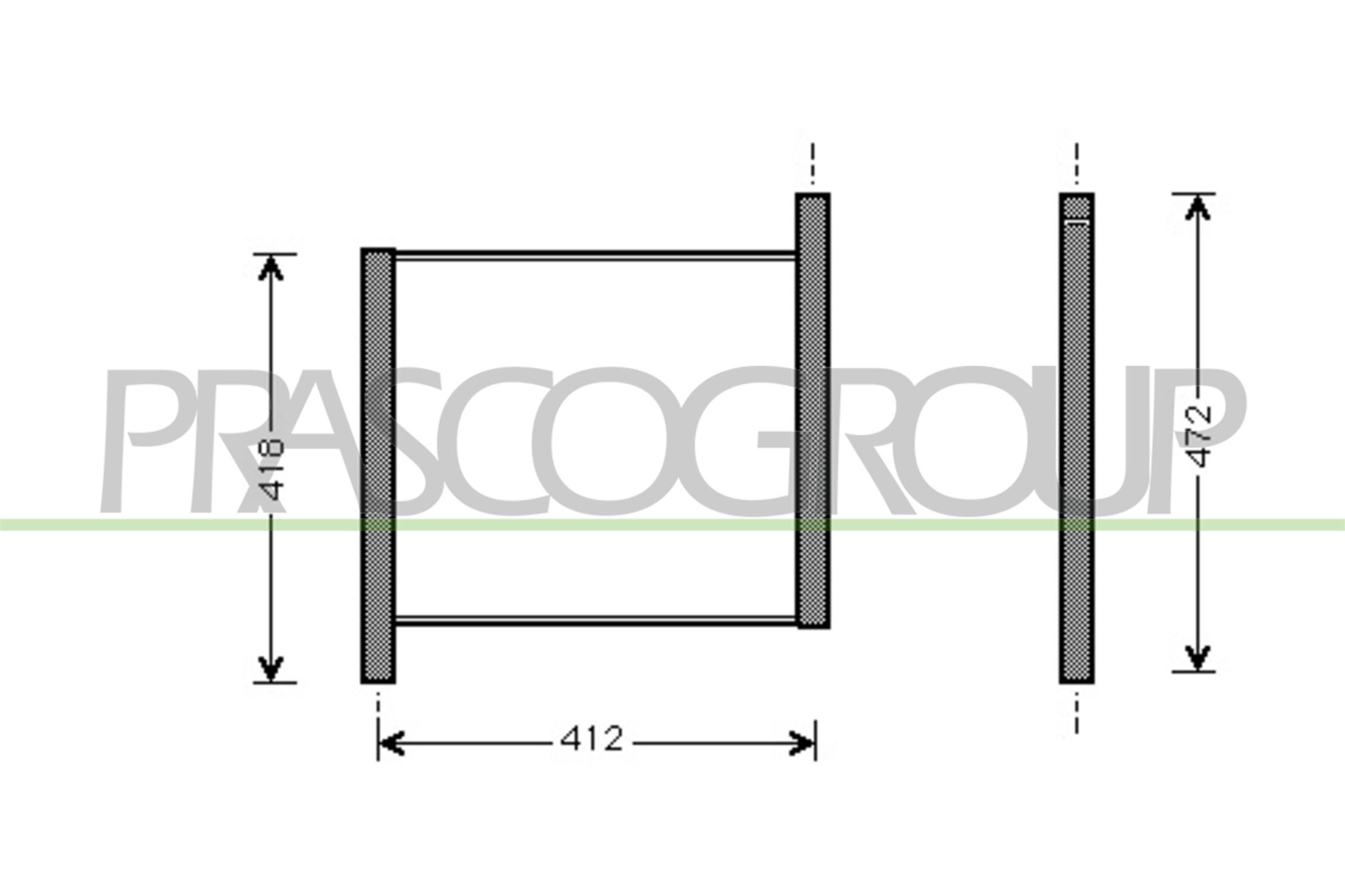 PRASCO Engine radiator Article number: ME302R001 cheaply