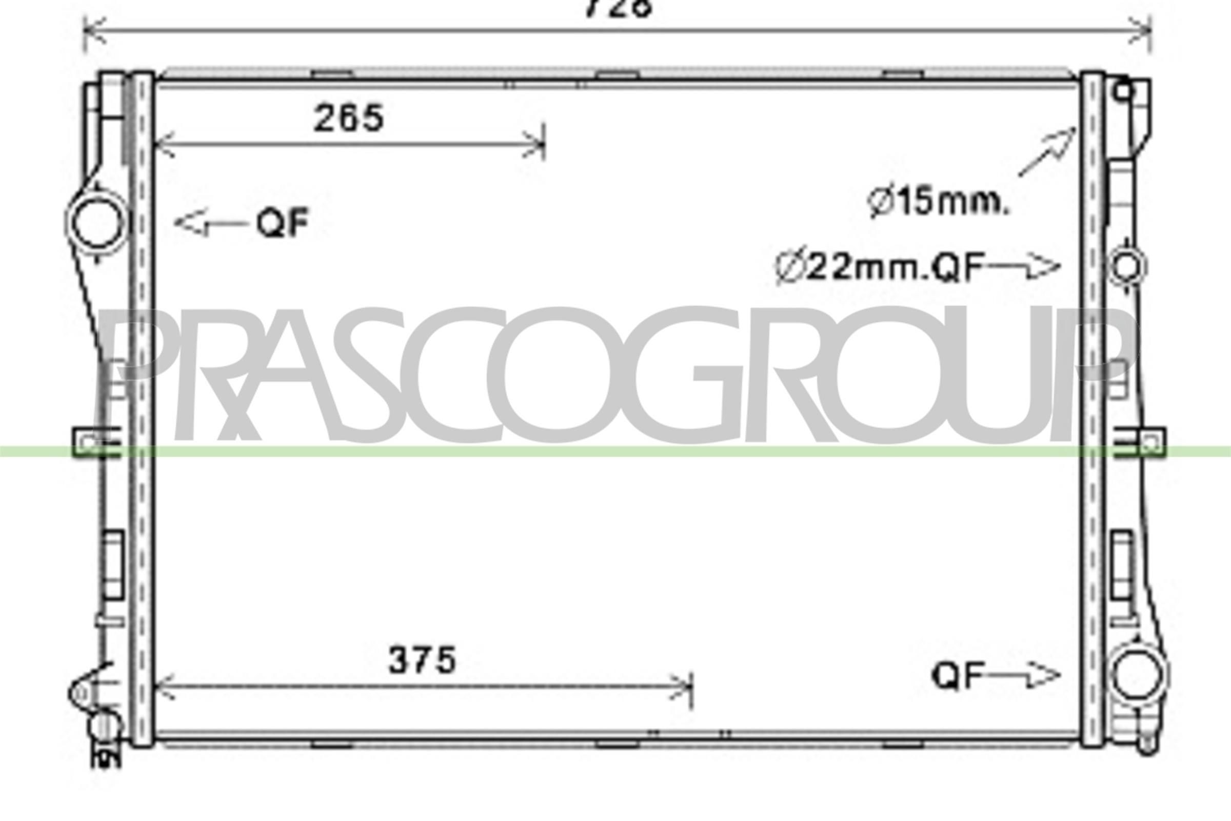 PRASCO Engine radiator Article number: ME442R001 cheaply