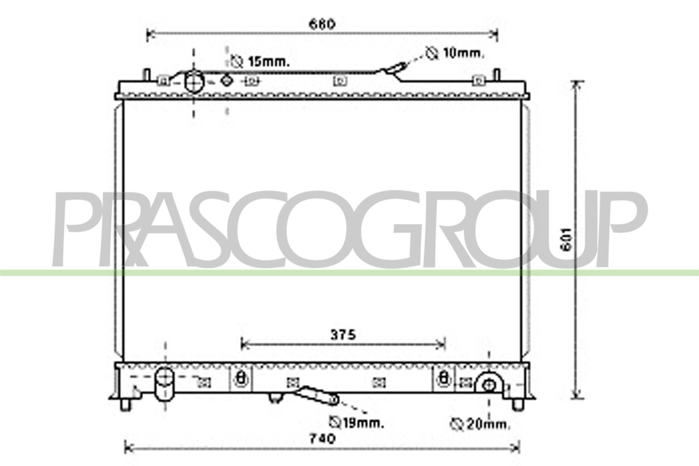 PRASCO Engine radiator Article number: MZ806R001 cheaply