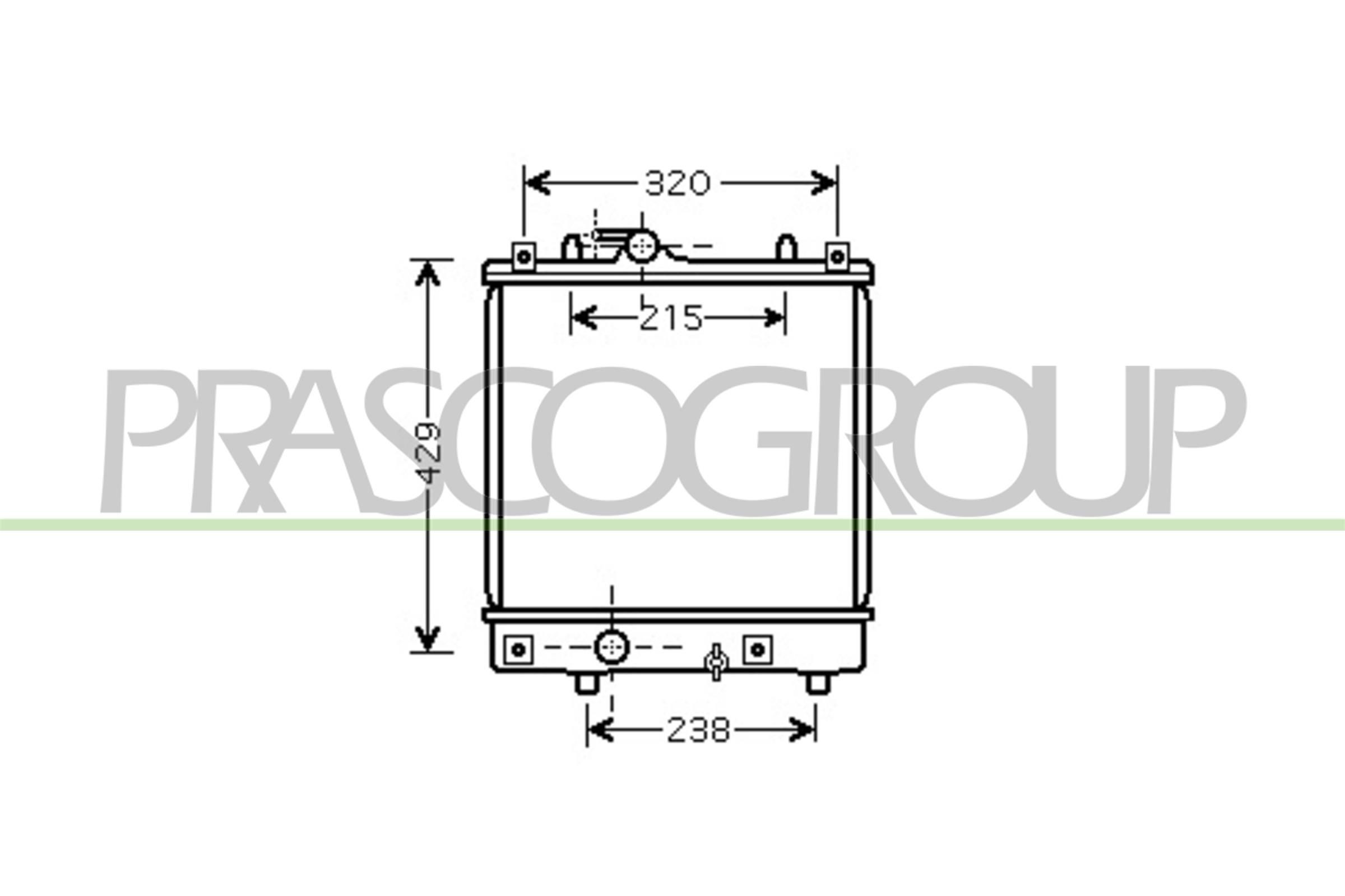 PRASCO Engine radiator Article number: OP304R002 cheaply