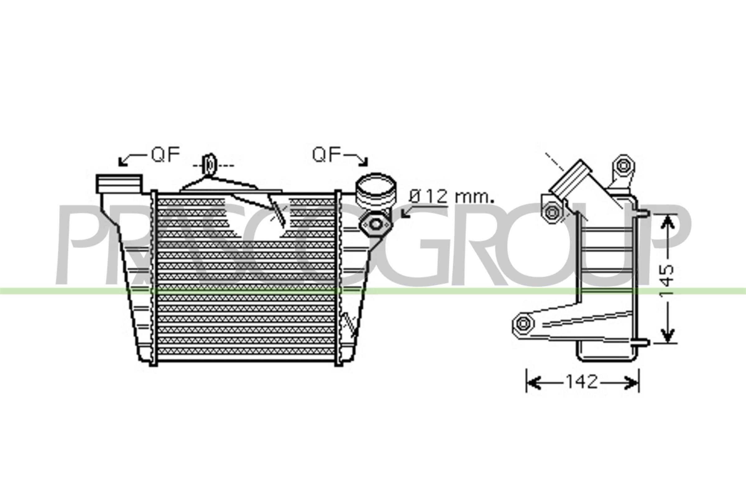 PRASCO Intercooler Article number: SK322N003 cheaply