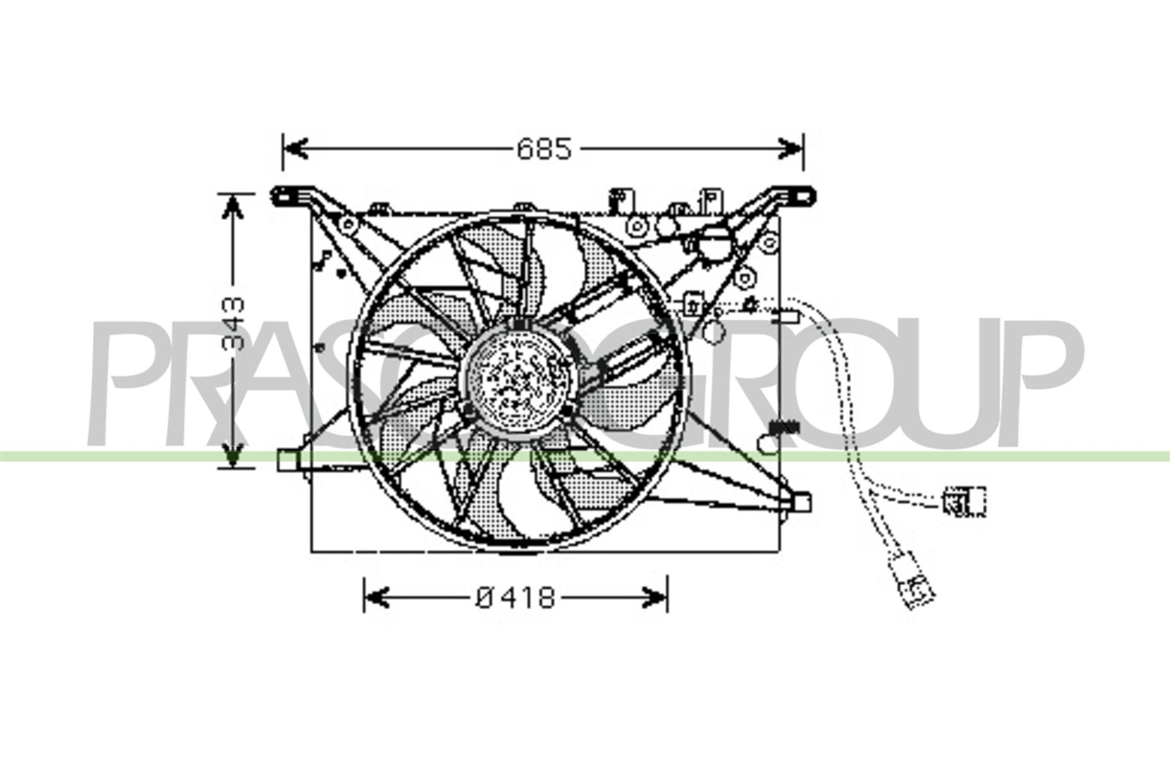 PRASCO Køleventilator Varenummer: VV042F001 billige