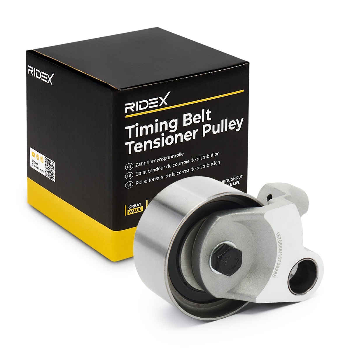 RIDEX Timing belt tensioner pulley Article number: 308T0237 cheaply