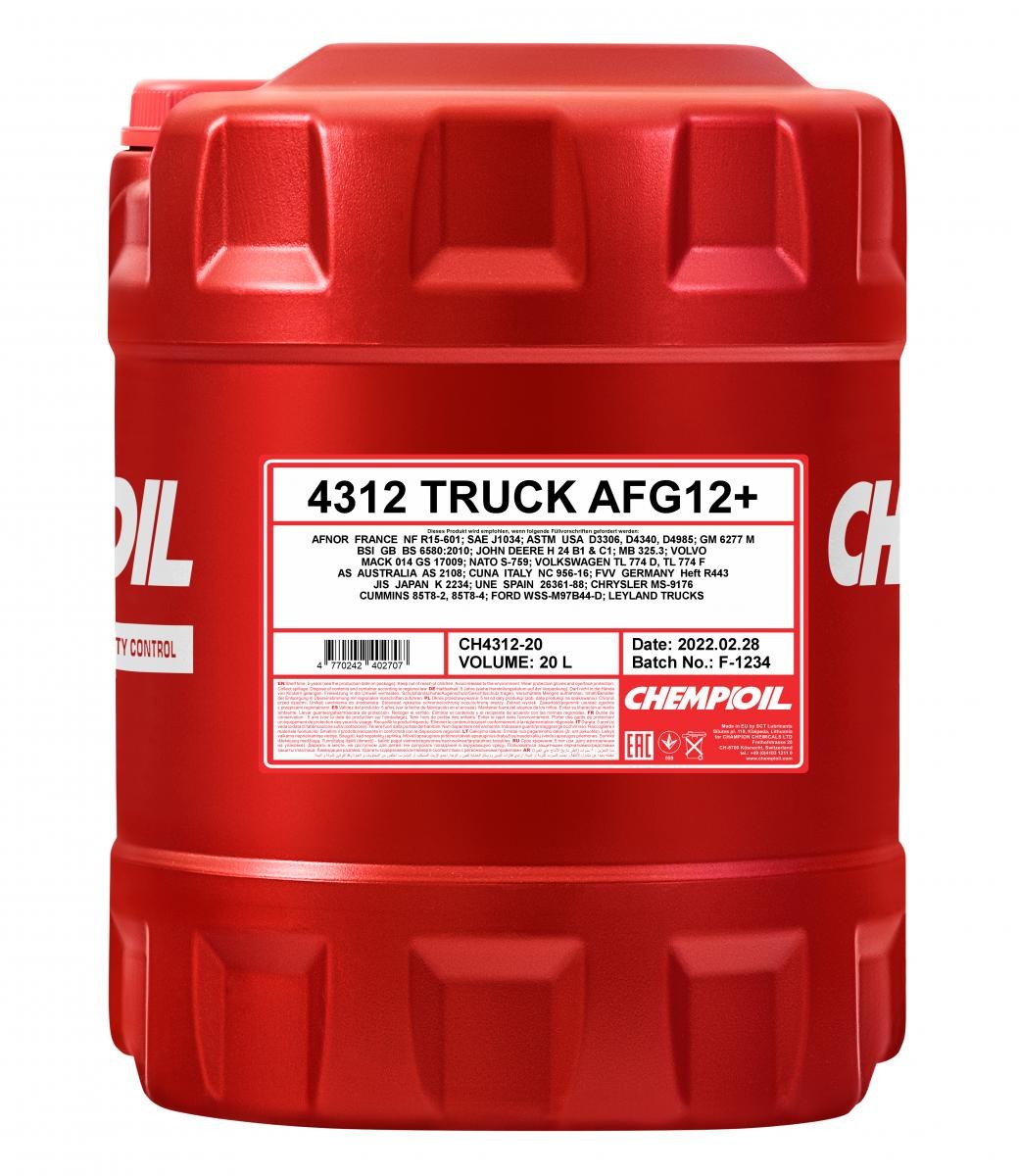 CHEMPIOIL Antifreeze Truck, AFG 12+ Article number: CH4312-20 cheaply