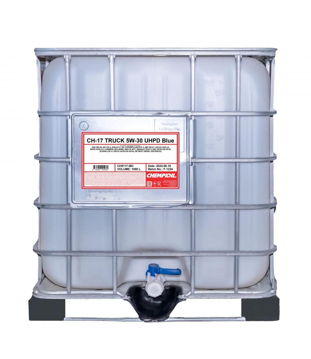 CHEMPIOIL Engine oil TRUCK, CH-17 UHPD BLUE Article number: CH9117-IBC cheaply