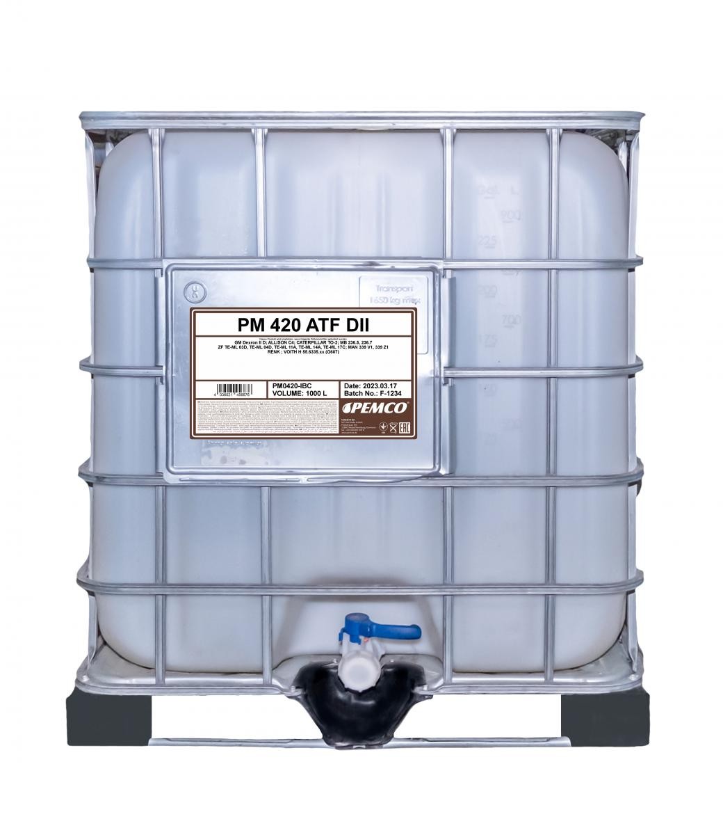 PEMCO Automatic transmission fluid iMATIC 420 ATF IID Article number: PM0420-IBC cheaply
