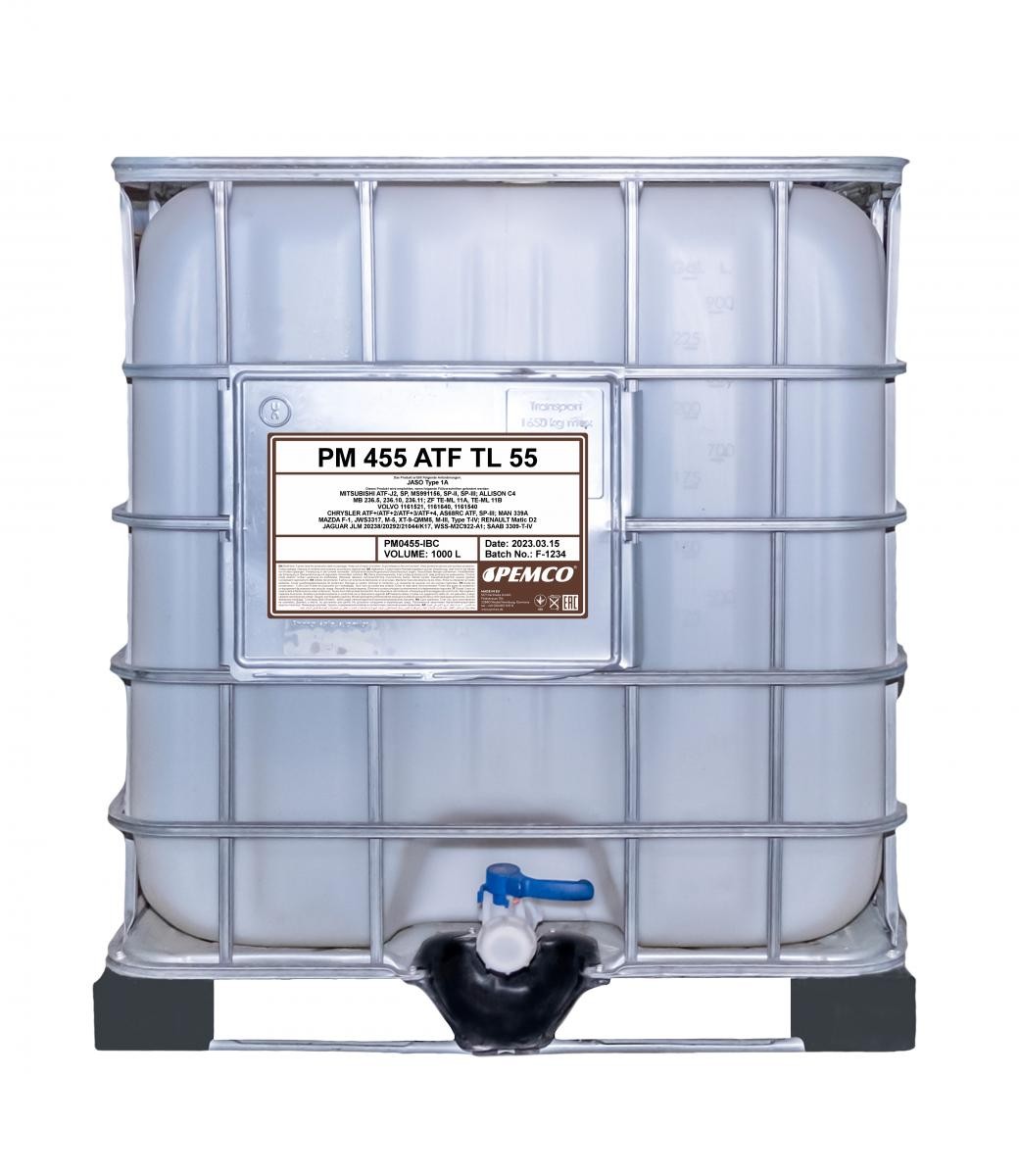 PEMCO Alyva, automatinė pavarų dėžė iMATIC 455 AG 55 prekės numeris: PM0455-IBC nebrangu