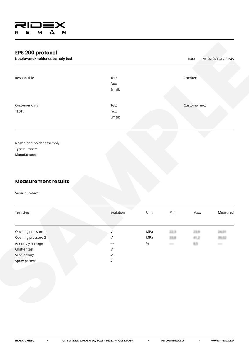 RIDEX REMAN Injection pump Article number: 3904I0039R cheaply