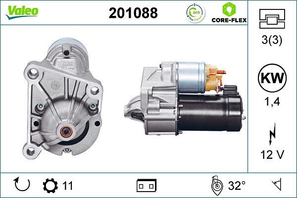 VALEO Starter motor Article number: 201088 cheaply