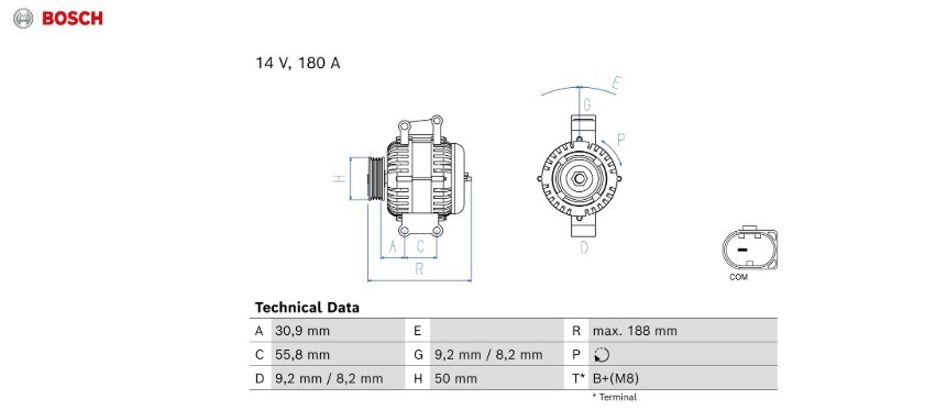 BOSCH Generaator Artikli number: 0 986 084 980 soodsalt