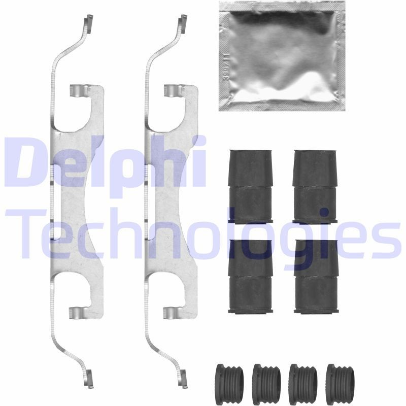 DELPHI LX0698 Monteringssæt til bremseklodser FOCUS 1.0 EcoBoost mHEV Flex 125 HK Benzin/Ethanol/El