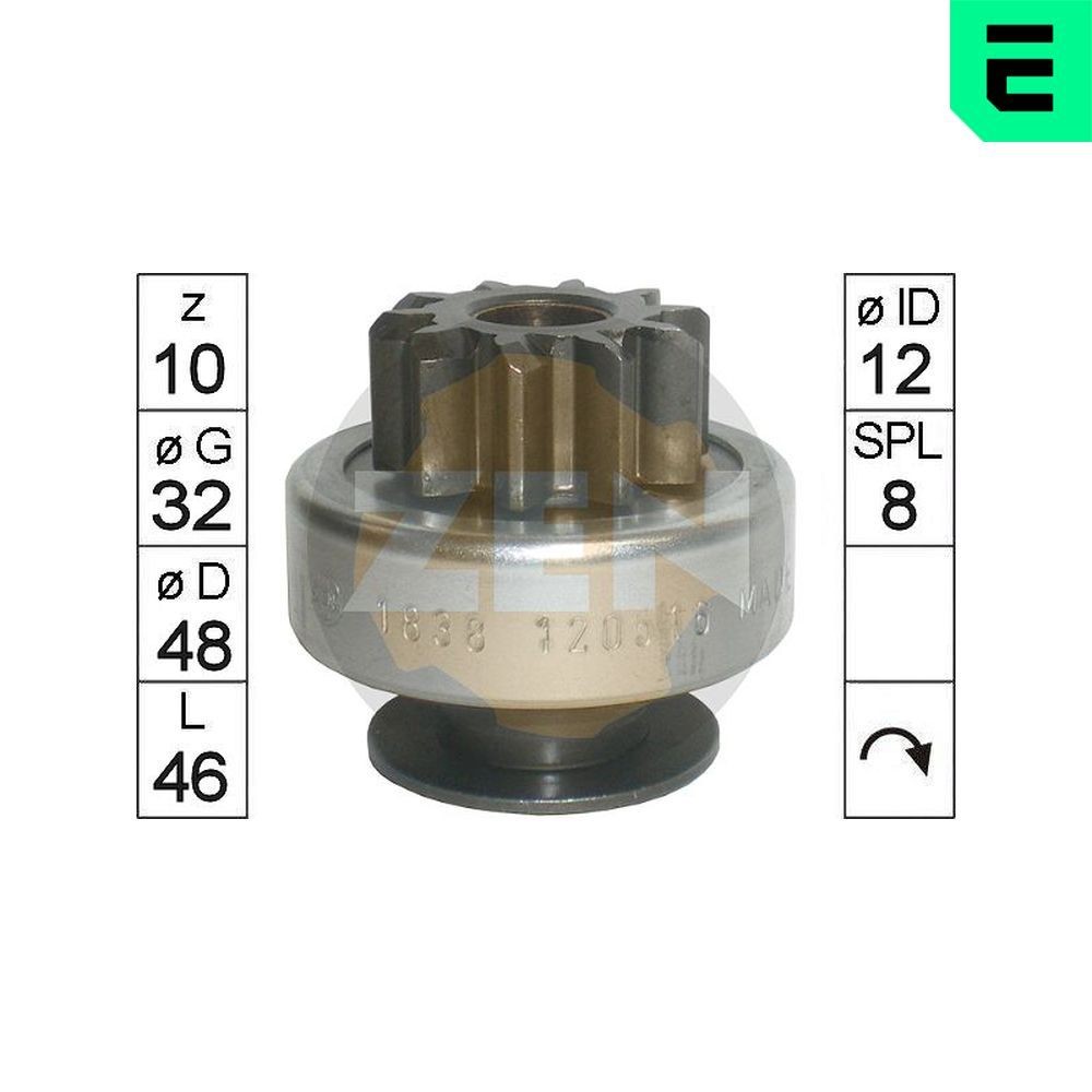 ERA ZN1838 Vabajooks, starter ESPACE 2.0 dCi (JK03, JK04, JK1C, JK1G, JK1J, JK1K) 173 HP Diisel