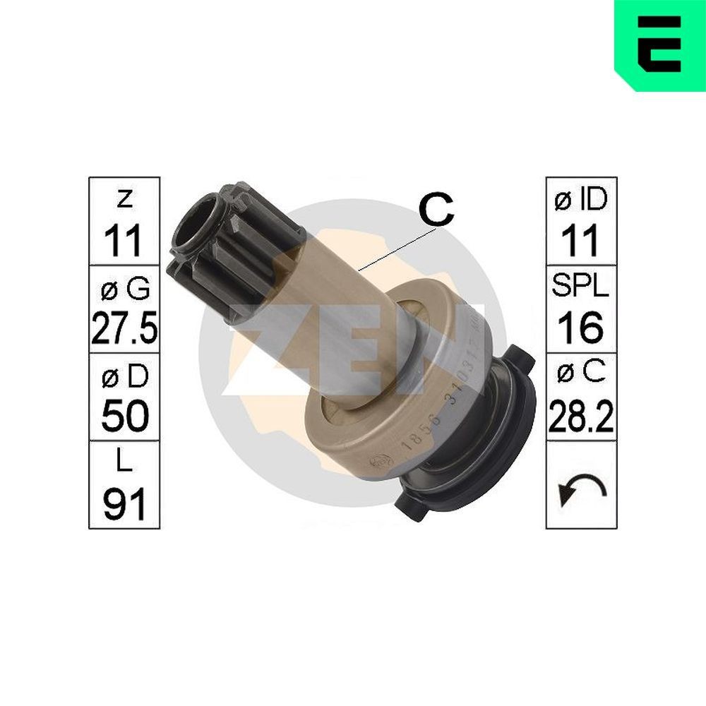 ERA Freewheel Gear, starter Article number: ZN1856 cheaply