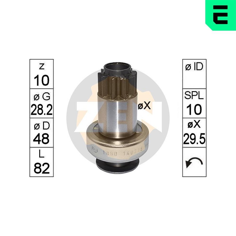 ERA Freewheel Gear, starter Article number: ZN1890 cheaply