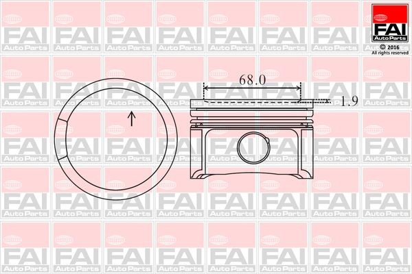 FAI AutoParts Kolvid Artikli number: PK2-050 soodsalt