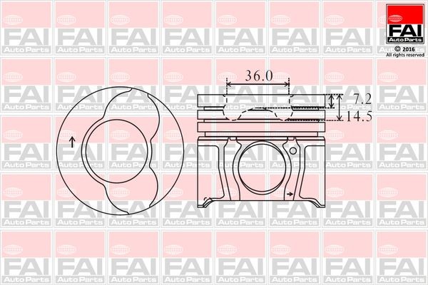 FAI AutoParts Piston Article number: PK3-000 cheaply