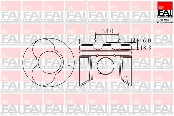 FAI AutoParts Piston Article number: PK5-000 cheaply