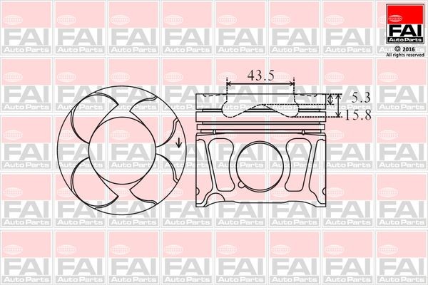 FAI AutoParts Piston Article number: PK8-000 cheaply