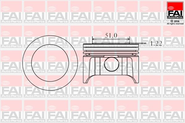 FAI AutoParts Piston Article number: PK9-000 cheaply