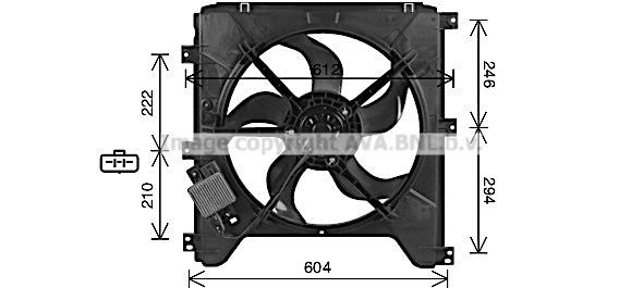 PRASCO Fan, radiator Article number: DW7520 cheaply