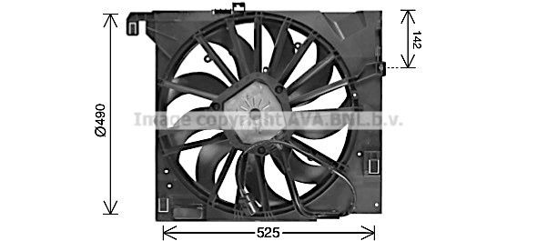 PRASCO Fan, radiator Article number: JR7502 cheaply