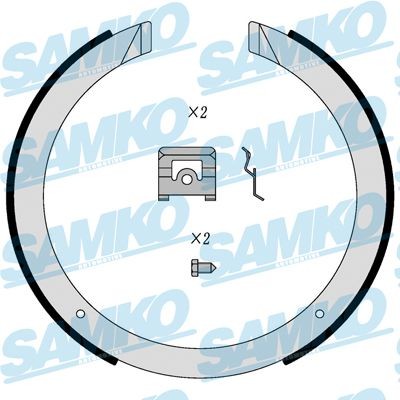 SAMKO Handbrake shoes Article number: 81098 cheaply