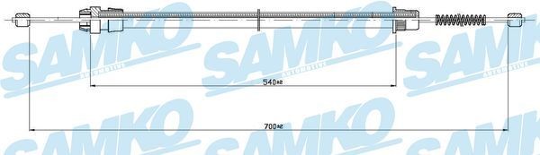 SAMKO Håndbremsekabel Varenummer: C0736B billige