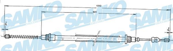 SAMKO Håndbremsekabel Varenummer: C0837B billige