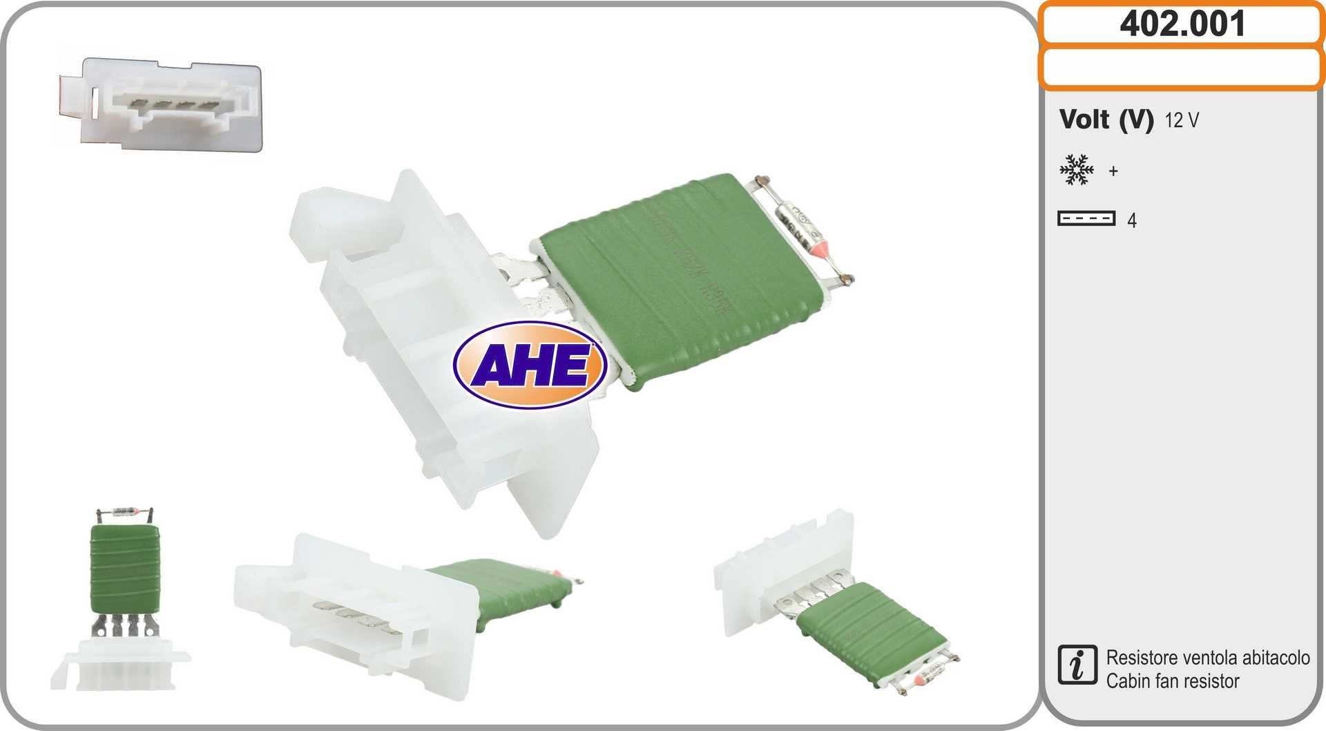 AHE Pre-resistor, electro motor radiator fan Article number: 402.001 cheaply