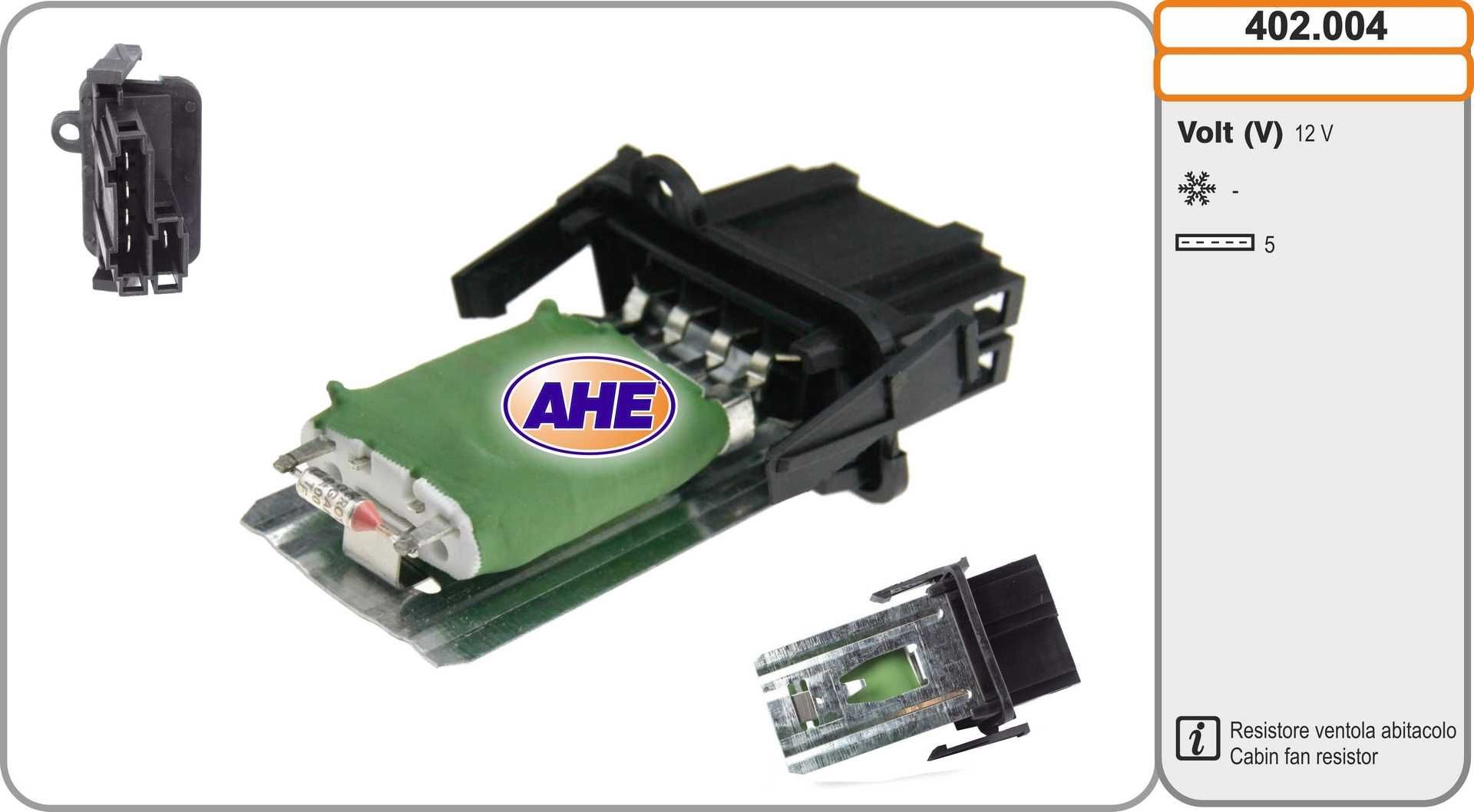 AHE Pre-resistor, electro motor radiator fan Article number: 402.004 cheaply
