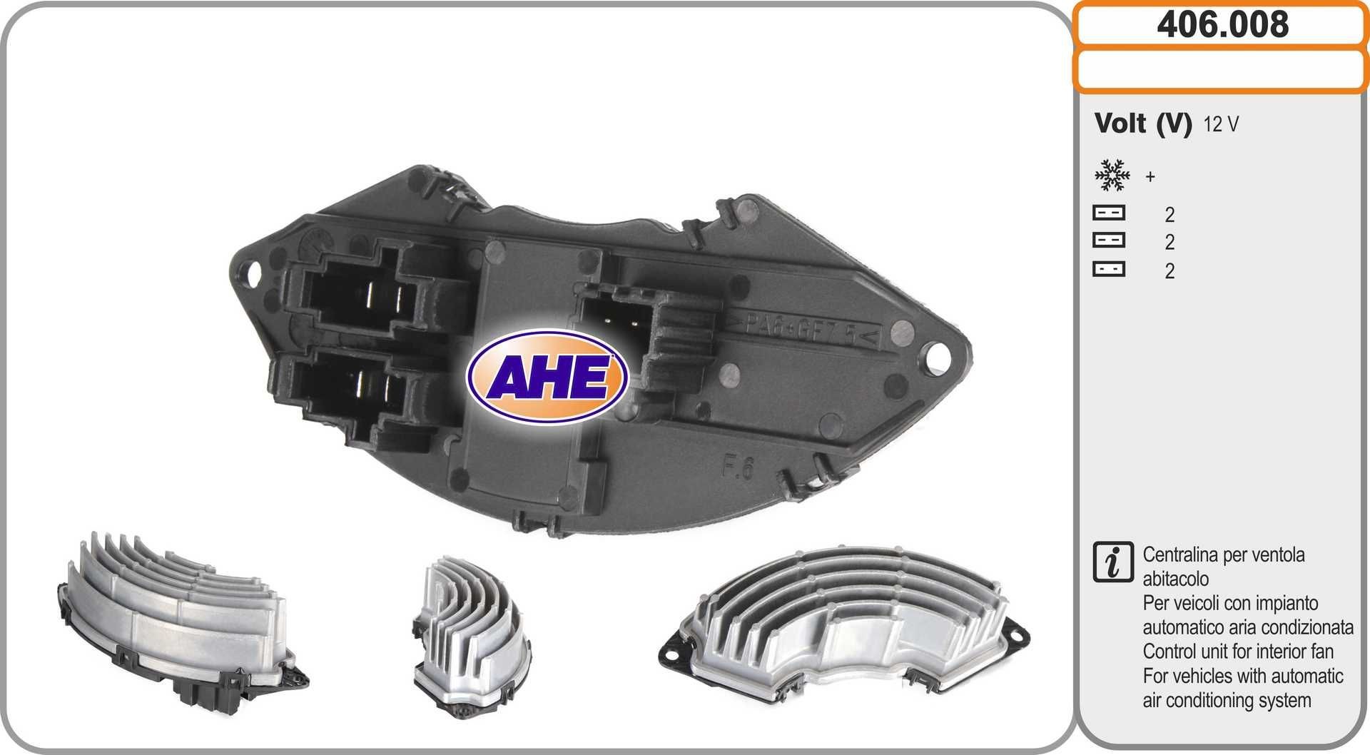 AHE Control Unit, electric fan (engine cooling) Article number: 406.008 cheaply
