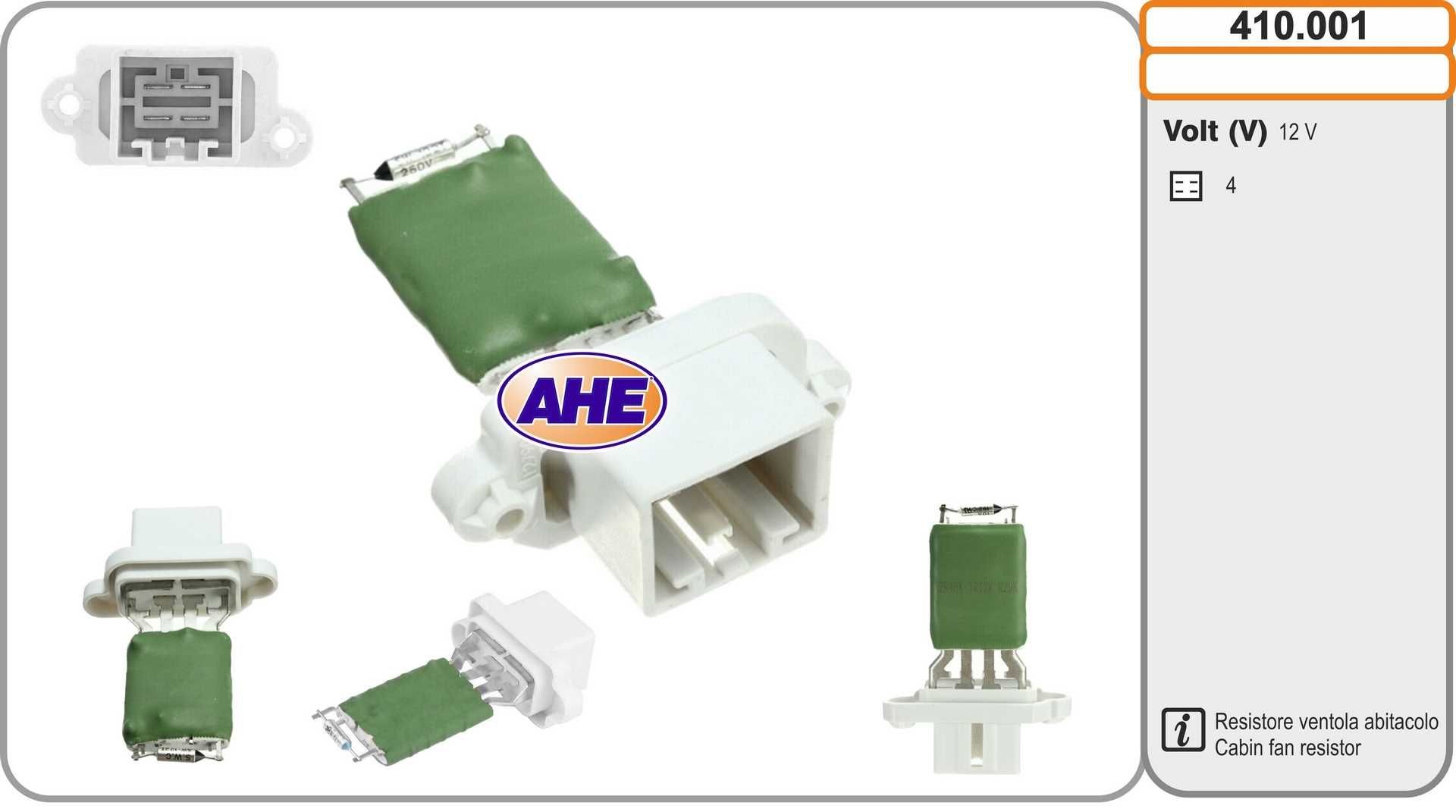 AHE Pre-resistor, electro motor radiator fan Article number: 410.001 cheaply