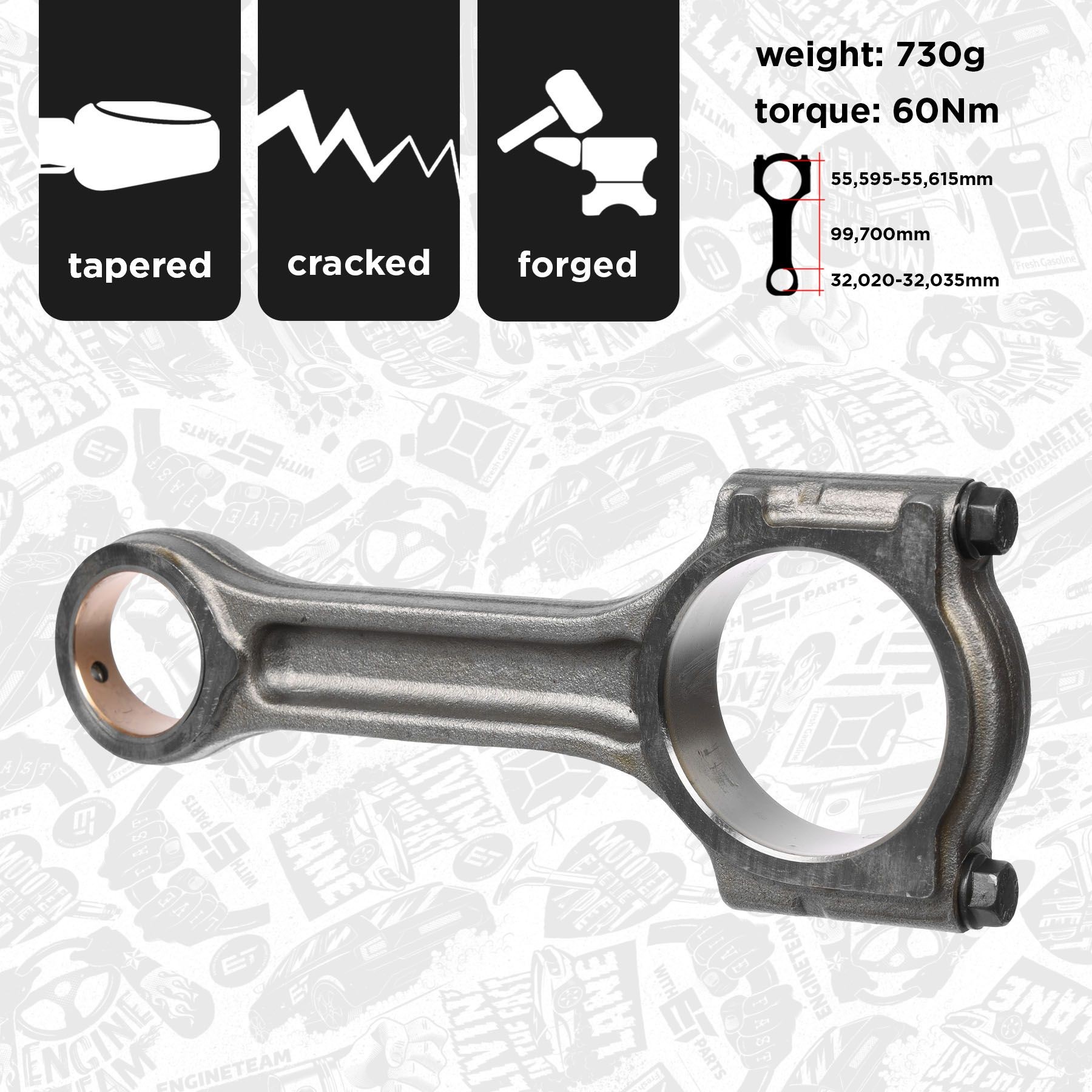 ET ENGINETEAM Connecting Rod Article number: OM0053 cheaply