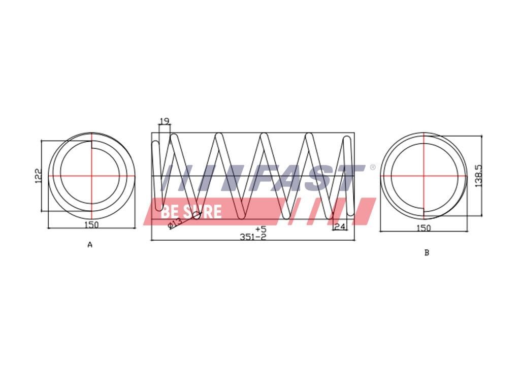 FAST Coil spring Article number: FT12252K cheaply